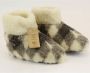 Woolwarmers Wollen Sloffen Suede Zool Zwart Wit Unisex - Thumbnail 3