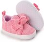 WUNO Baby Schoenen Pasgeboren Babyschoenen met strik Eerste Baby Schoentjes 6-12 maanden Zachte Zool Antislip Baby slofjes 12cm Zwart - Thumbnail 3