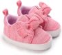 WUNO Baby Schoenen Pasgeboren Babyschoenen met strik Eerste Baby Schoentjes 6-12 maanden Zachte Zool Antislip Baby slofjes 12cm Zwart - Thumbnail 3