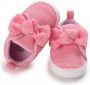 WUNO Baby Schoenen Pasgeboren Babyschoenen met strik Eerste Baby Schoentjes 6-12 maanden Zachte Zool Antislip Baby slofjes 12cm Zwart - Thumbnail 4