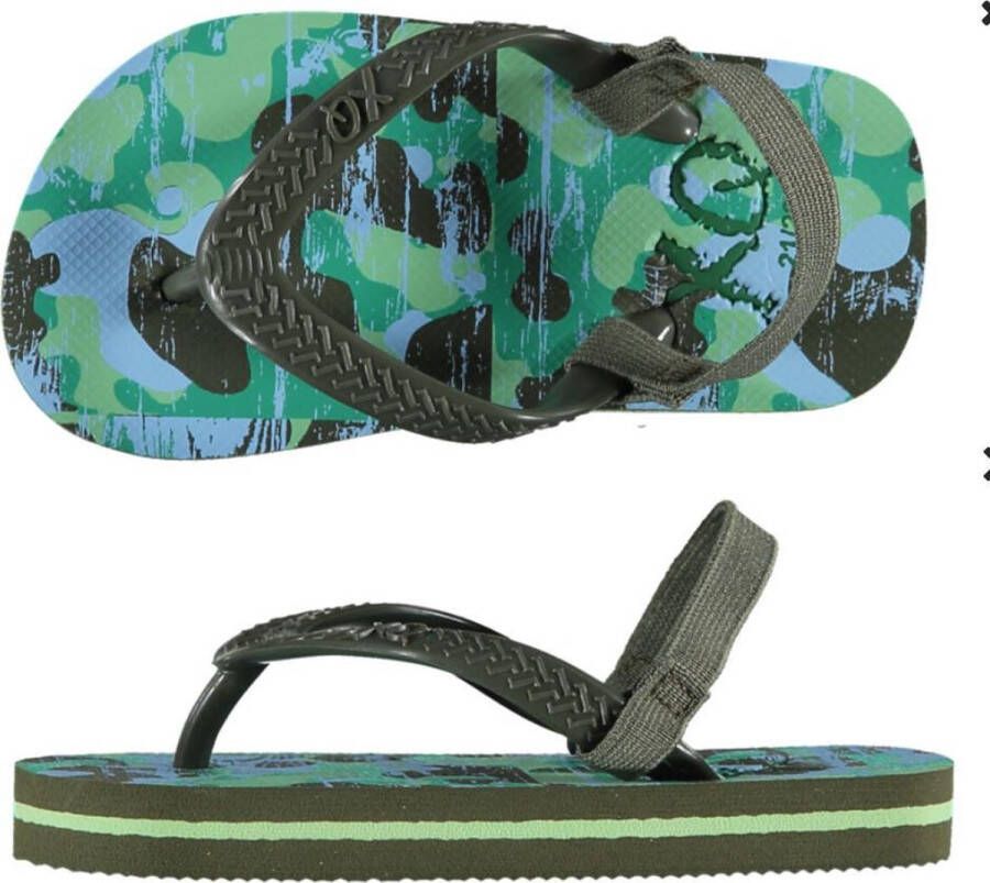 XQ Footwear Jongens slippers army