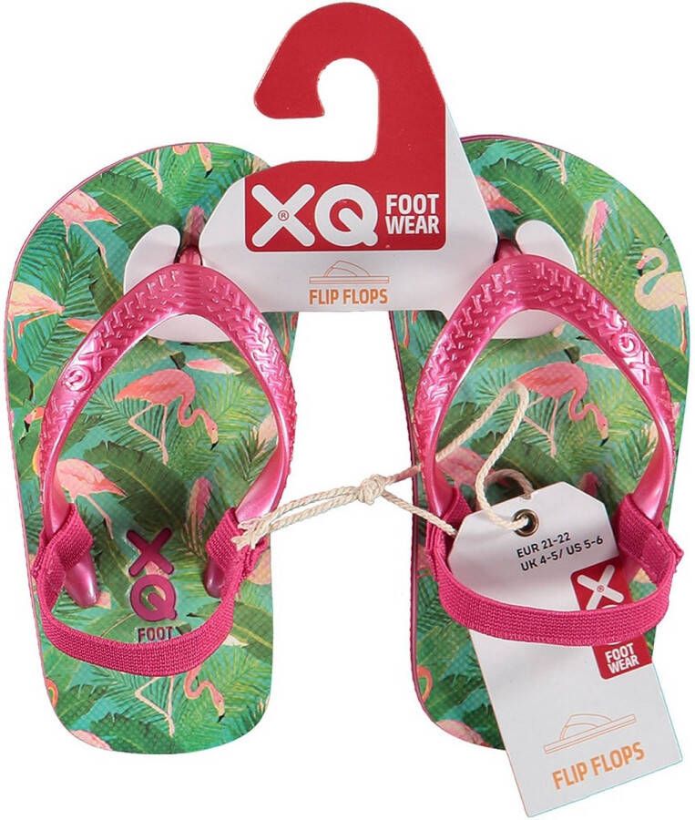 XQ Footwear Meisjes Slippers Teenslippers Flamingo Zomer
