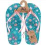 XQ Footwear Slippers Bladeren Meisjes Roze blauw - Thumbnail 3