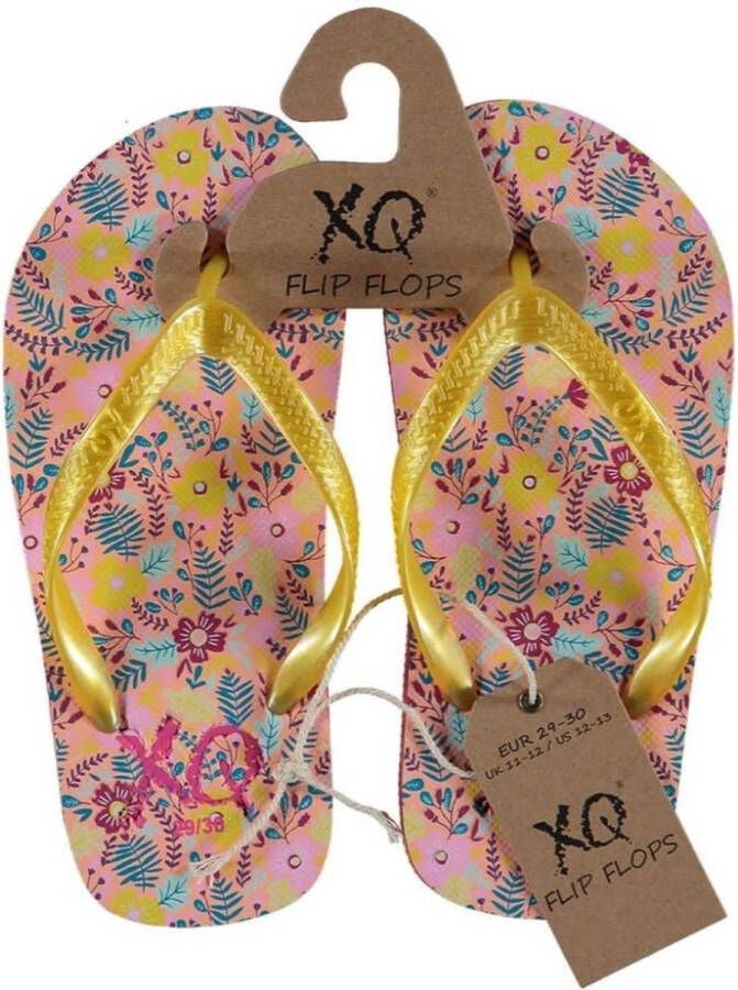 XQ Footwear Teenslippers Meisjes Roze geel