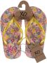 XQ Footwear Slippers Tropisch Meisjes Roze geel - Thumbnail 3