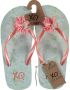 XQ Footwear Slippers Stippen Meisjes Roze wit - Thumbnail 4