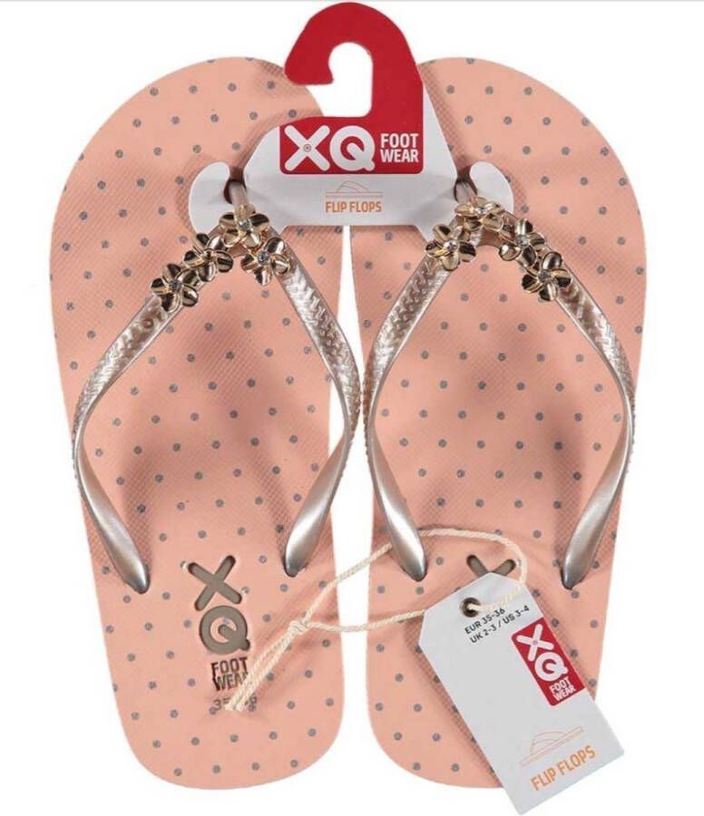 XQ Footwear Teenslippers Meisjes Roze zilver