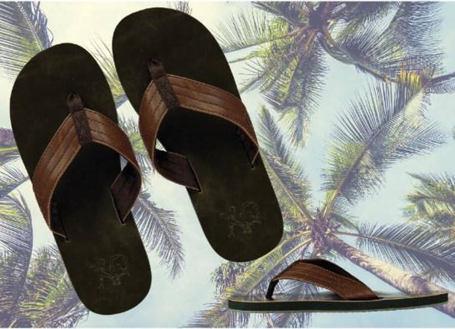 XQ Heren Slippers Flip Flops Teenslippers Groen