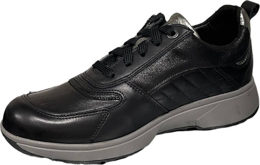 Xsensible Arona black silver 30217.3 050-HX damesschoenen Zwarte sneakers dames Veterschoenen dames uitneembaar voetbed