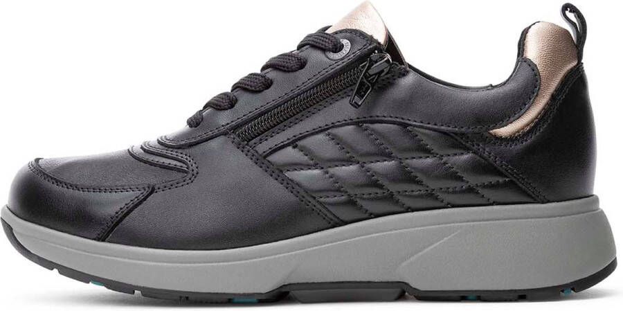 Xsensible Arona black silver 30217.3 050-HX damesschoenen Zwarte sneakers dames Veterschoenen dames uitneembaar voetbed