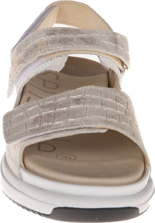 Xsensible Aruba 30700.5 G H White Metal-los voetbed sandaal-sandaal stretchwalker