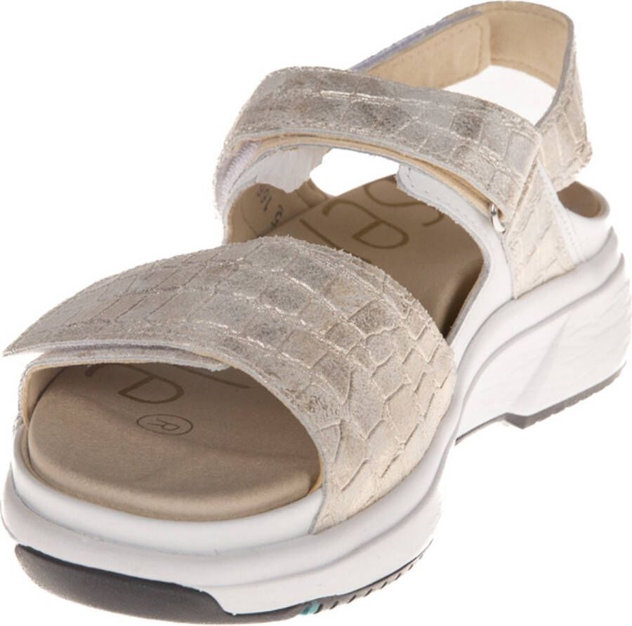 Xsensible Aruba 30700.5 G H White Metal-los voetbed sandaal-sandaal stretchwalker