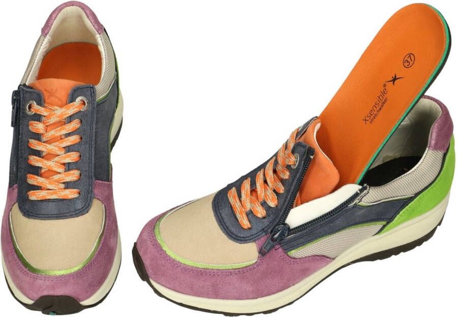 Xsensible -Dames combinatie kleuren sneakers