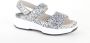 Xsensible Aruba Platte Sandalen Zilver Leer Dierenprint Gray Dames - Thumbnail 8