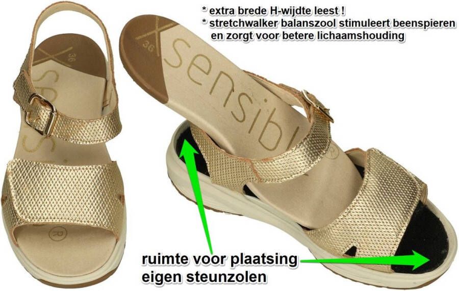 Xsensible Dames Sandalen Syros Gold Goud