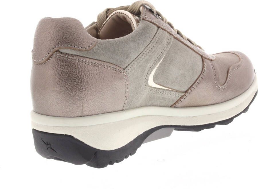 Xsensible Dames Veterschoenen Jersey Combi Taupe