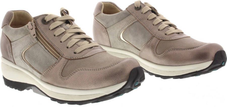 Xsensible Dames Veterschoenen Jersey Combi Taupe