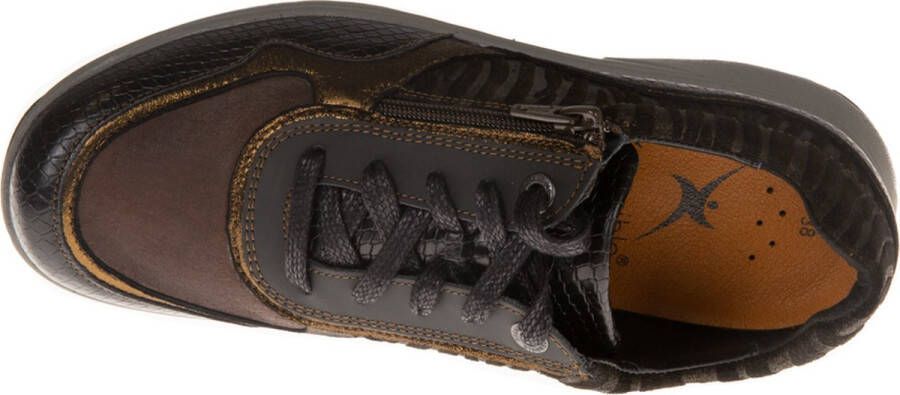 Xsensible Dames Veterschoenen Lima Black Combi Zwart