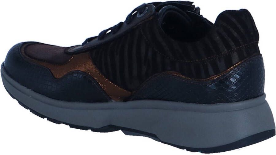 Xsensible Dames Veterschoenen Lima Black Combi Zwart