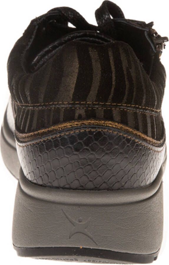 Xsensible Dames Veterschoenen Lima Black Combi Zwart