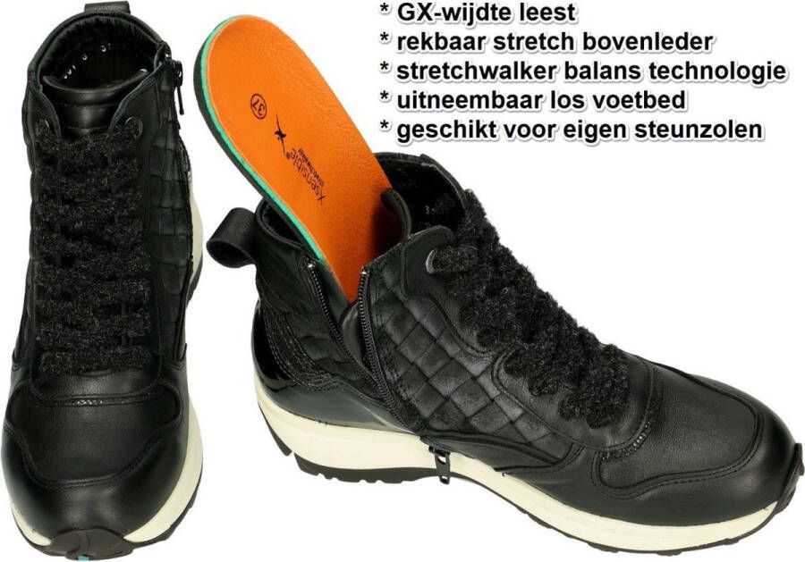 Xsensible -Dames zwart sneakers