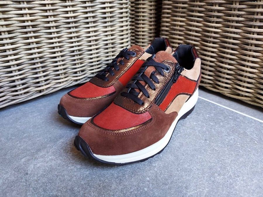 Xsensible Stretchwalker Sneaker Lucca 30112.2.321 GX Bruin Brons Combi