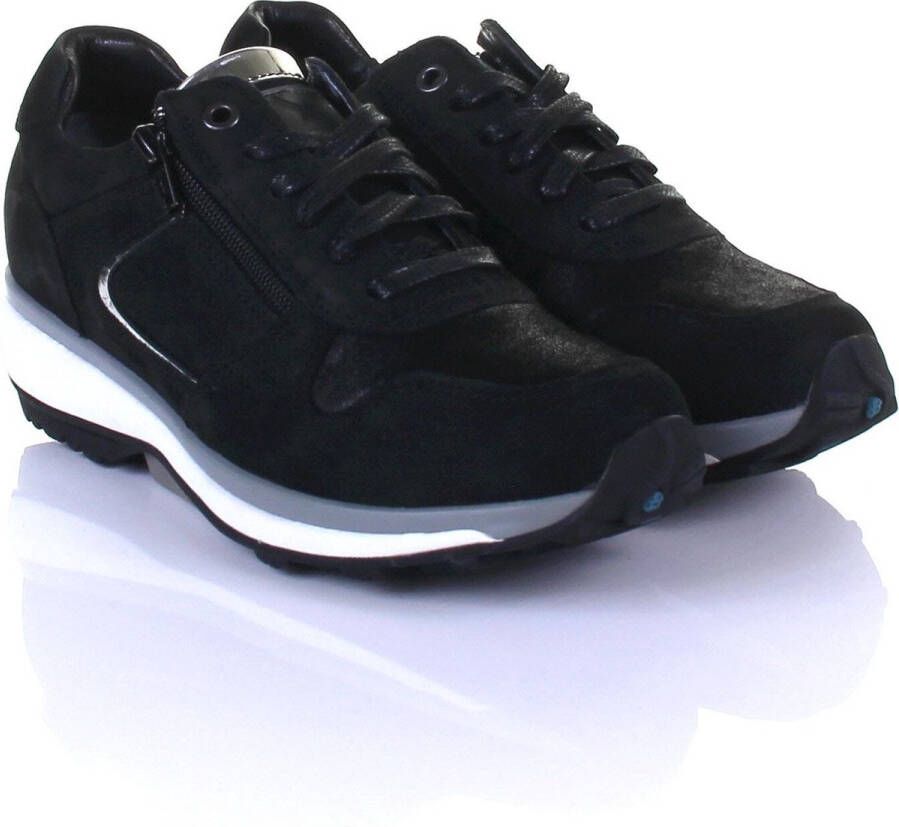 XSENSIBLE Lage Sneakers Dames Jersey Maat: 43 Materiaal: Suède Kleur: Zwart - Foto 4