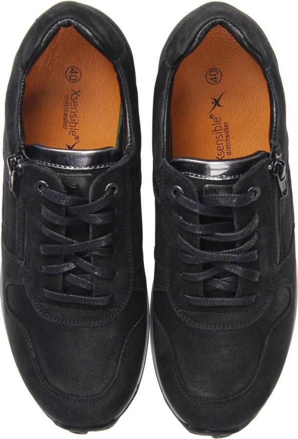 XSENSIBLE Lage Sneakers Dames Jersey Maat: 43 Materiaal: Suède Kleur: Zwart - Foto 6