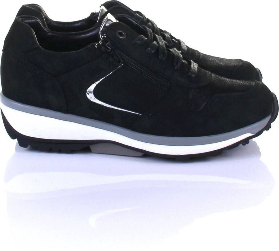 XSENSIBLE Lage Sneakers Dames Jersey Maat: 43 Materiaal: Suède Kleur: Zwart - Foto 11