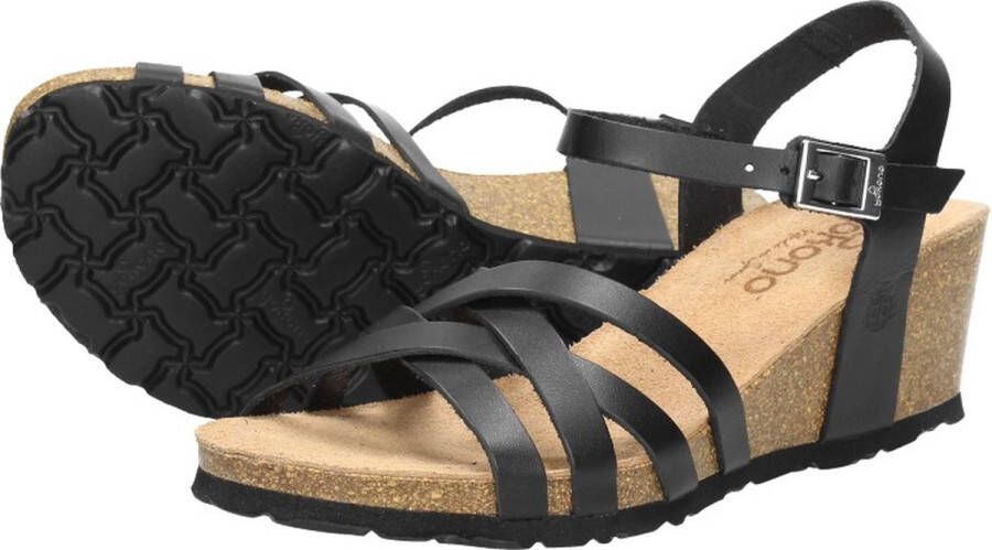 Yokono Cadiz Sandalen Hak zwart