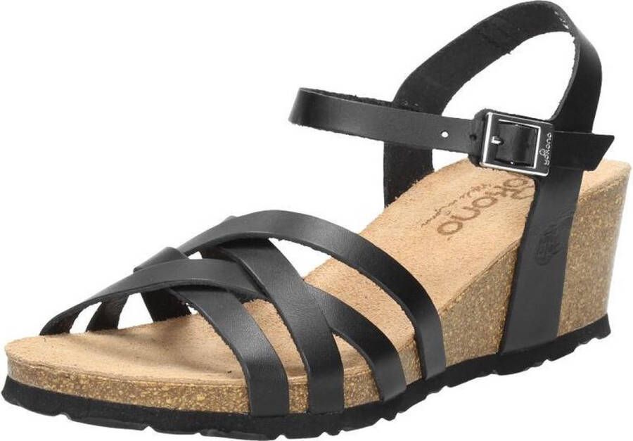 Yokono Cadiz Sandalen Hak zwart