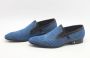 Zerba Heren Instappers Loafers Blauw Leer Nubuck- Montella - Thumbnail 4