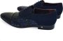 Zerba Heren Veterschoenen Blauw Leer Bergotto Blu - Thumbnail 2