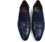 Zerba Heren Veterschoenen Blauw Leer Bergotto Blu - Thumbnail 3