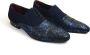 Zerba Heren Veterschoenen Blauw Leer Bergotto Blu - Thumbnail 4