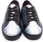 Zerba Heren Sneakers Veterschoenen Blauw Zwart Leer Sarzana - Thumbnail 3