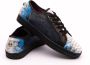 Zerba Heren Sneakers Veterschoenen Blauw Zwart Leer Sarzana - Thumbnail 5