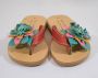 ZoeZo Design echt leren lederen teenslippers -peuter slippers strandslippers boho Ibiza lengte zool - Thumbnail 3