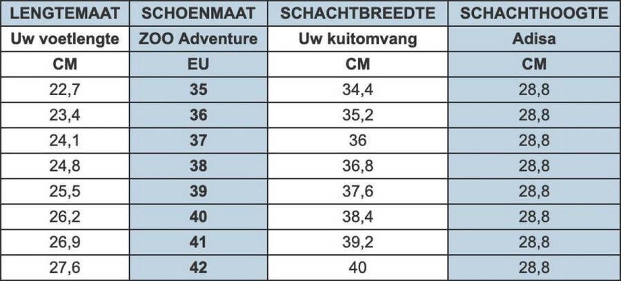 ZOO Adventure Outdoor laarzen ZOO Dames– d. Blauw – Waterdicht Leer Wol – Adisa 37 - Foto 11