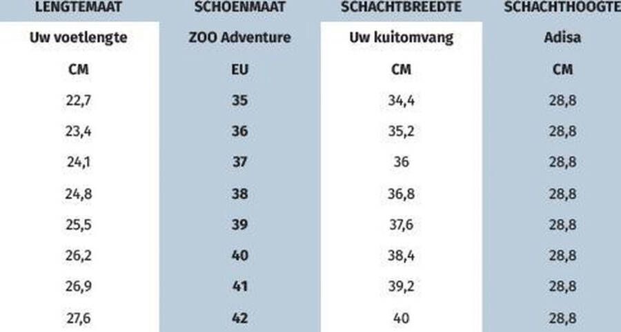 ZOO Adventure Outdoor laarzen ZOO Dames– d. Blauw – Waterdicht Leer Wol – Adisa 37 - Foto 12