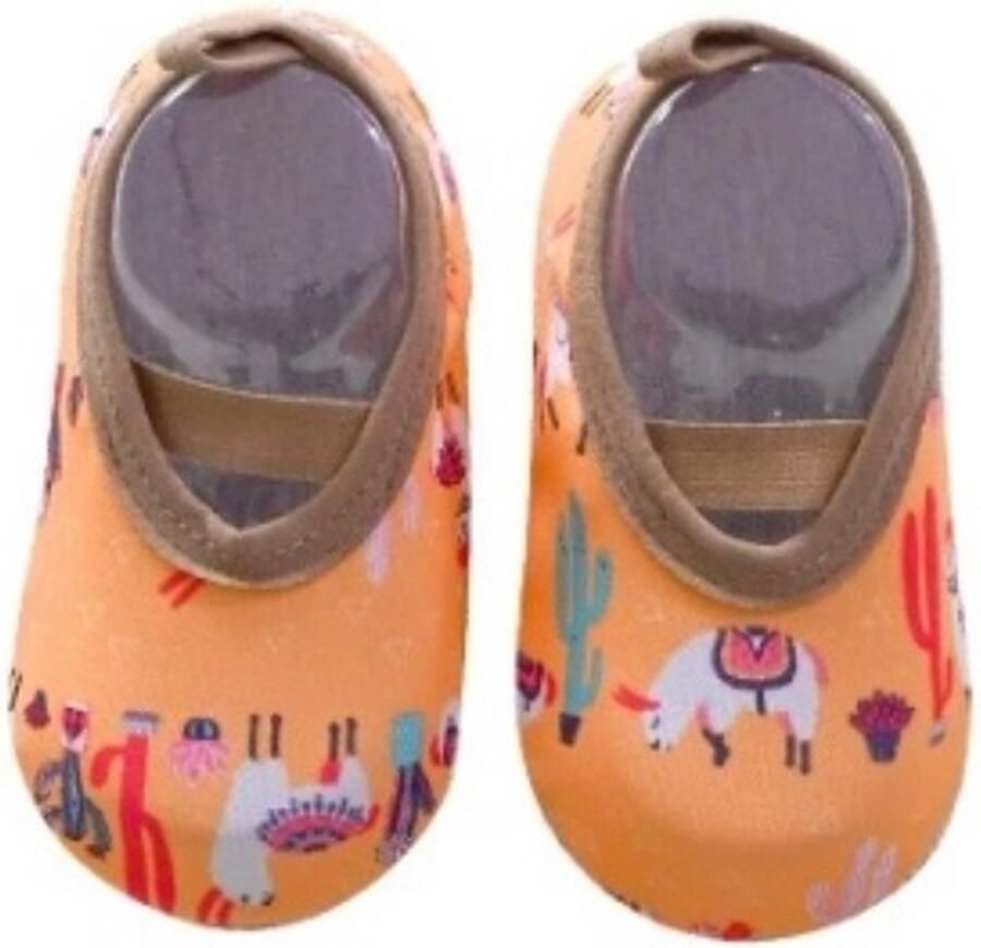F I K A. Anti slip schoentjes Zwemschoenen Waterschoenen Strandschoentjes Kinderen Maat S Alpaca Geel oranje