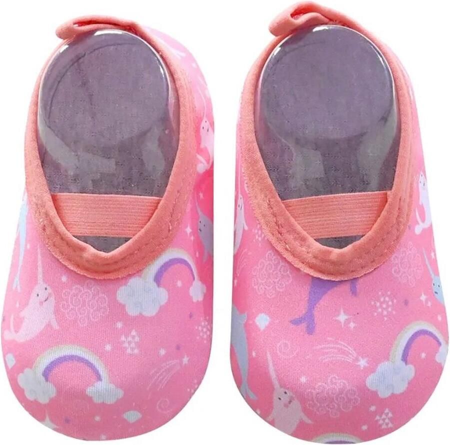 F I K A. Anti slip schoentjes Zwemschoenen Waterschoenen Strandschoentjes Kinderen Maat S Regenboog