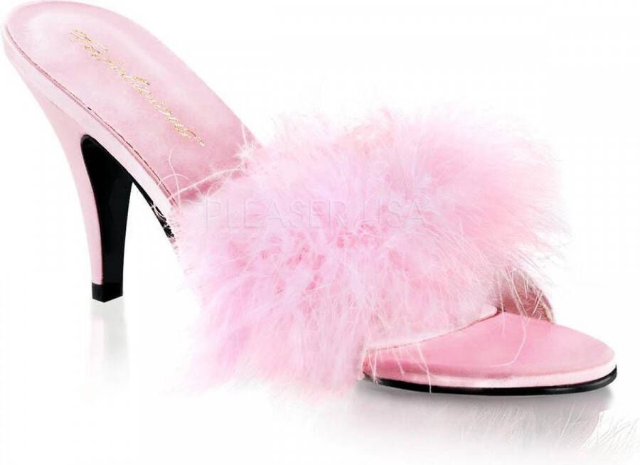 Fabelicious Amour 03 klassieke marabou slipper met hak baby roze = ) Fabulicious