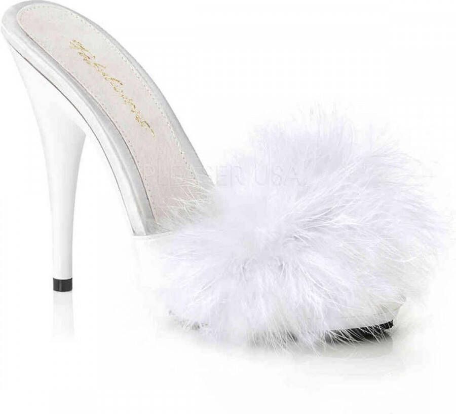 Fabelicious = | POISE 501F | 5 Heel 3 8 PF Marabou Slide Sandal