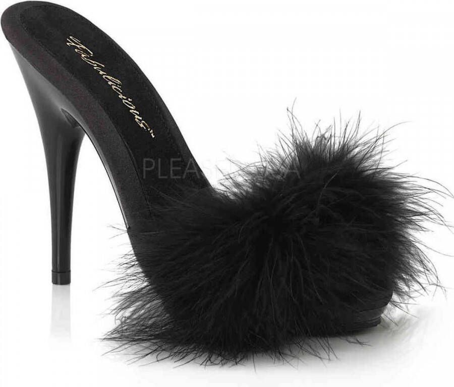 Fabelicious = | POISE 501F | 5 Heel 3 8 PF Marabou Slide Sandal