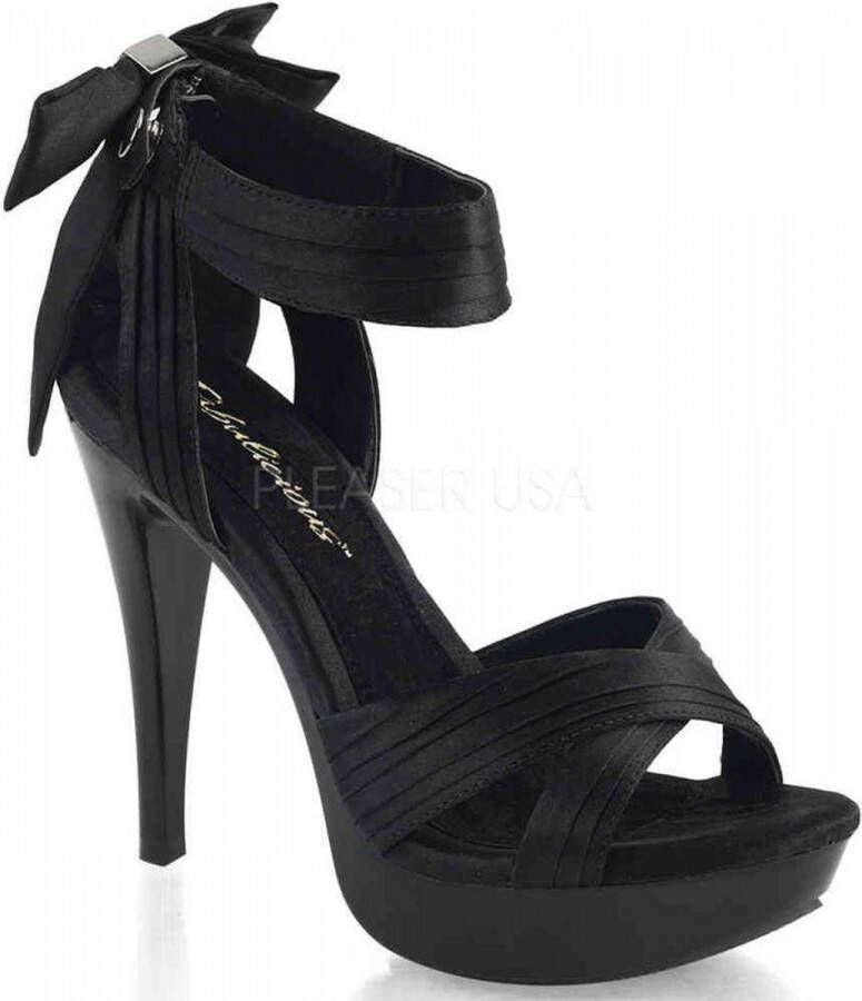 Fabelicious = | COCKTAIL 568 | 5 Heel 1 PF Criss Cross Pleated Straps Close Back Sandal