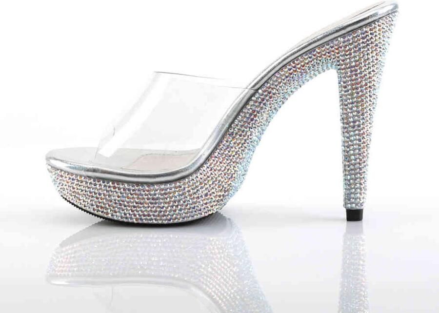 Fabelicious Fabulicious Muiltjes met hak 35 Shoes COCKTAIL 501DM Zilverkleurig Transparant - Foto 3