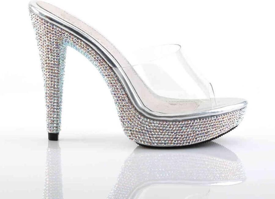 Fabelicious Fabulicious Muiltjes met hak 36 Shoes COCKTAIL 501DM Zilverkleurig Transparant - Foto 2