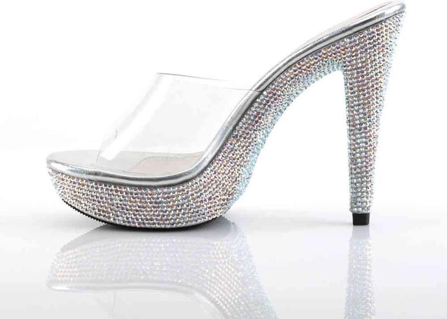 Fabelicious Fabulicious Muiltjes met hak 41 Shoes COCKTAIL 501DM Zilverkleurig Transparant - Foto 3