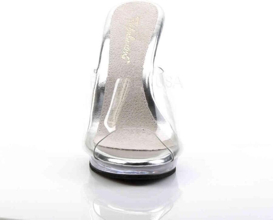 Fabelicious Fabulicious Muiltjes met hak 41 Shoes FLAIR 401 Transparant Zilverkleurig